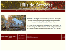 Tablet Screenshot of hillsidecottages.com